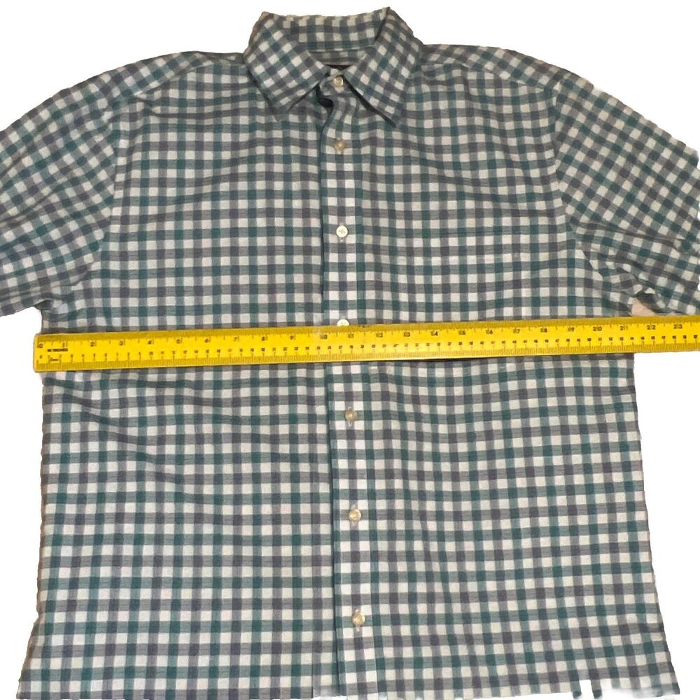 Jos A Bank Travelers Collection Tailored Fit Plaid Button Down Shirt Mens Medium - Picture 4 of 7